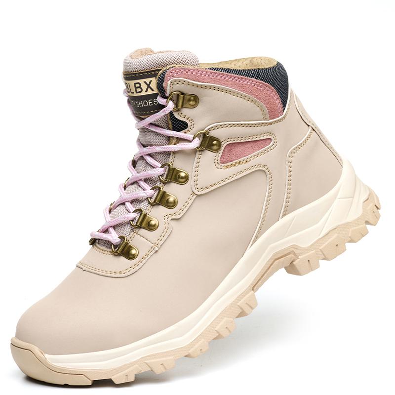 

Waterproof Steel Toe Safety Boots for Women Anti-Smash Design, Anti-Puncture Sole, Non-Slip Breathable Construction Work Shoes 36