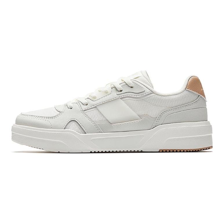 Anta Caramel Versatile Skateboard Shoes Women's Digital Mist Gray/Ivory White/Oat Milk Brown 122528014-5