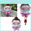 Lotus Buddha Cartoon Plush Keychain Pendant Car Bag Decoration Gift Collection