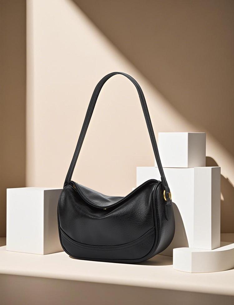 2025 Meillard Vintage Korean Design Women's Crossbody & Shoulder Bag - Versatile Dumpling Style