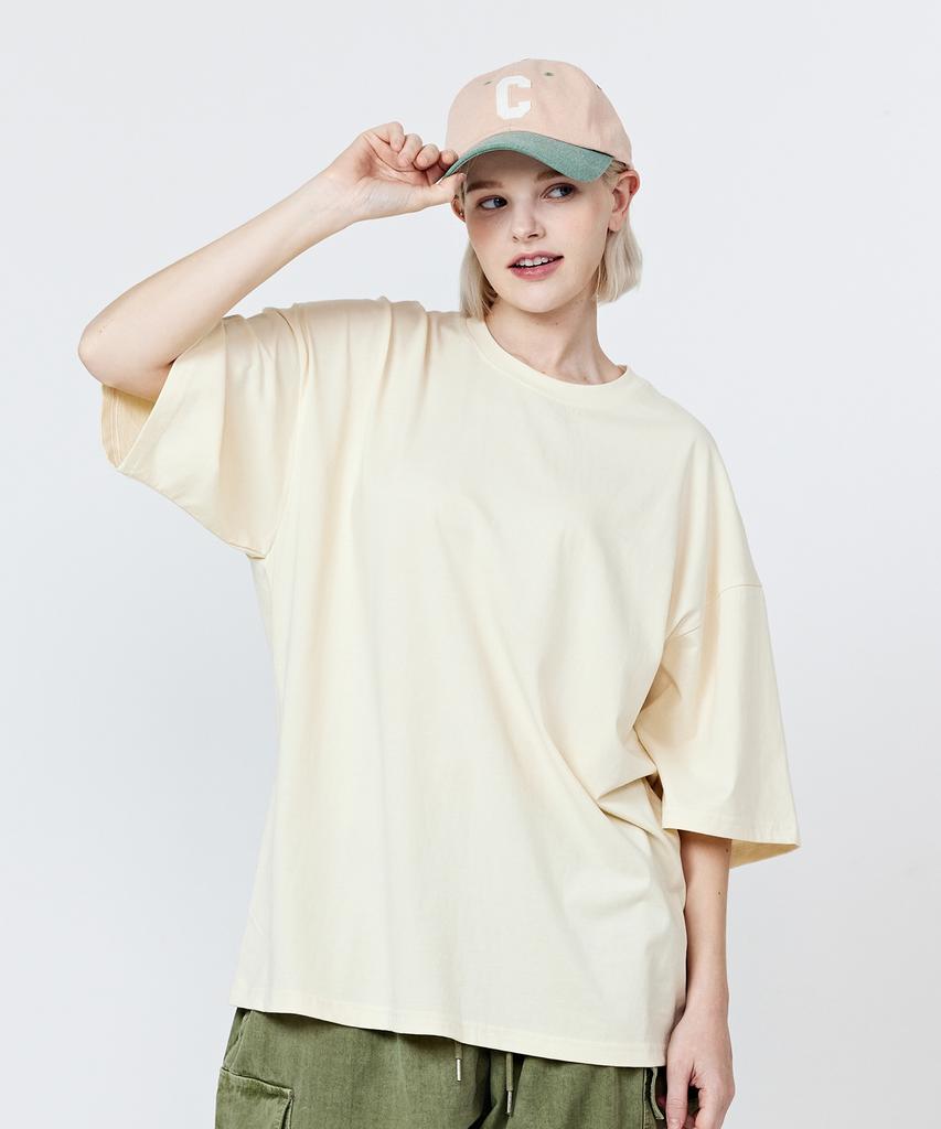 CARGOBROS FOR WOMAN Organic Crew Neck Short Sleeve T-Shirt (Vanilla)