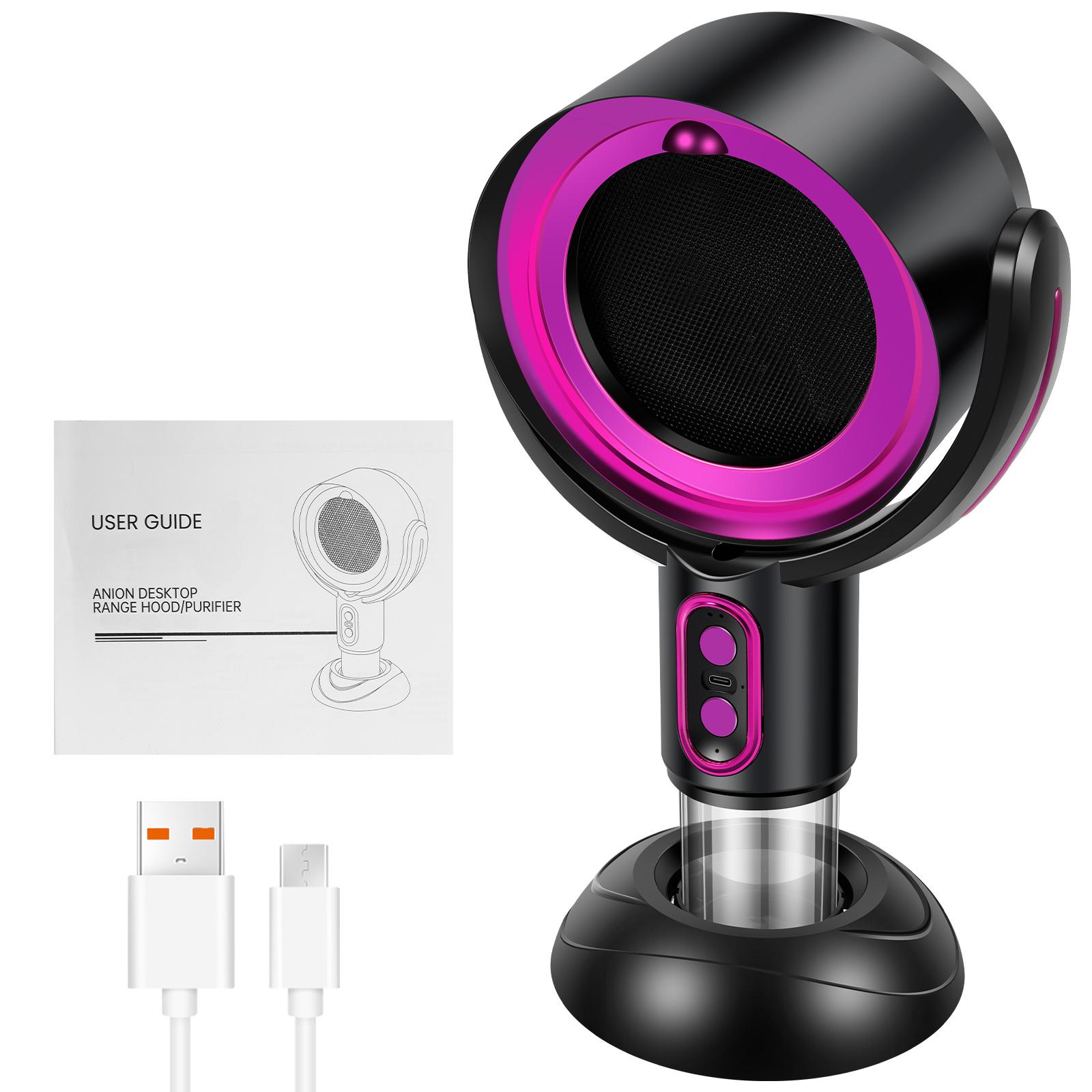 Настольная вытяжка, Мини-портативная вытяжка с 2-ступенчатой регулировкой, для барбекю в помещении, Беспроводная настольная кухонная вытяжка