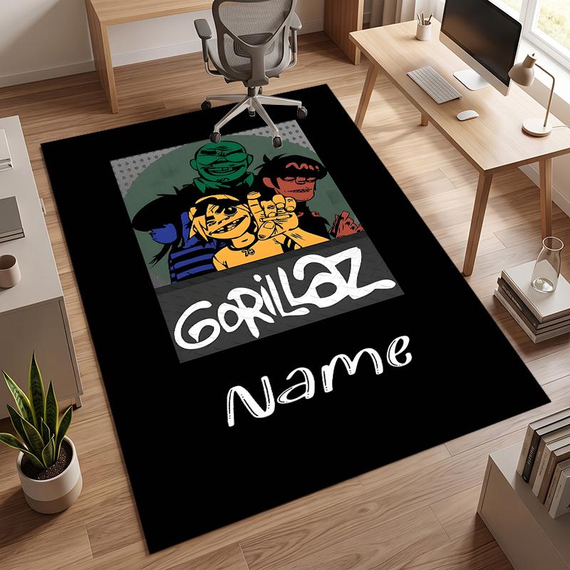 Gorillaz (14) Personalizovaný název Kancelářský koberec Stylová dekorace do obývacího pokoje, ložnice, kuchyně