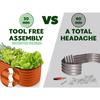 9-in-1 Galvanized Steel Raised Garden Bed 8×2×1.5 ft Modular Planter for Gardening Vegetables Flowers 18 Tall Metal Raised Gard