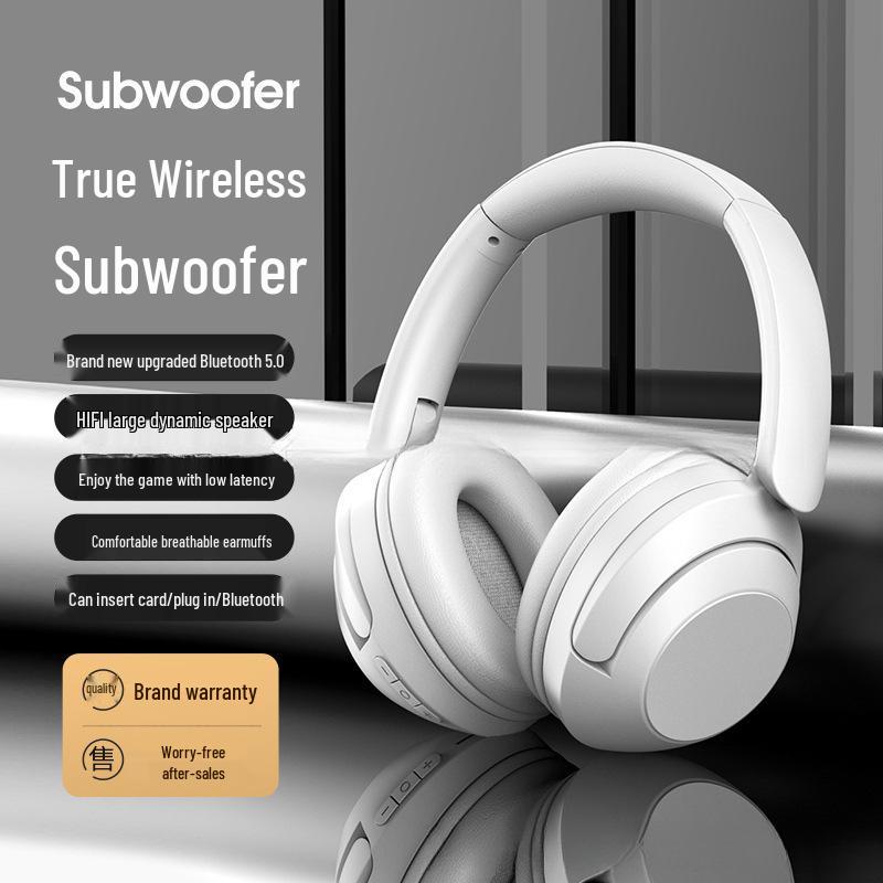 Foldable Wireless Bluetooth Headphones with Long Battery Life and Deep Bass