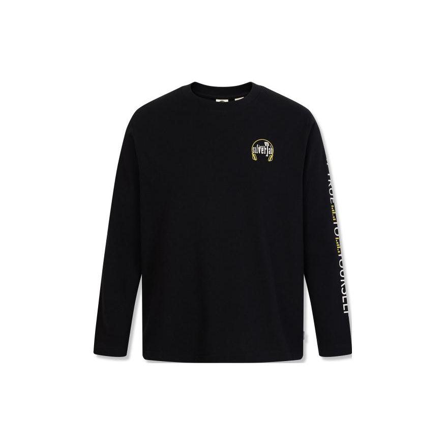 

Levis Silver Label FW23 с круглым вырезом, свободный крой, длинный рукав, принт, мужская толстовка, черная A6780-0000 L