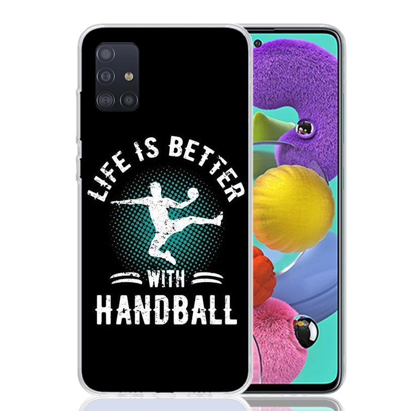 

Handball Sport Phone Case For Samsung Galaxy A52 A32 A22 A12 A02S A50S A30S A51 A31 AA71 Note 20 Ultra 10 S10 Plus Galaxy A51 A7 Samsung A32 4G
