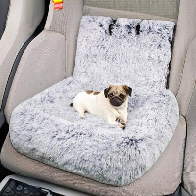 Siège Auto pour Chien Lit de Voyage pour Chien avec Sangles de Sécurité Siège pour Animal de Compagnie Moelleux en Peluche avec Dos Antidérapant Coussin Détachable Lavable pour Chiens Petits et Grands