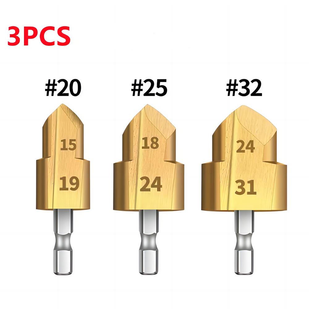 Hexagonal Handle 6.35MM PPR Lifting Drill Bit 20/25/32 Step Drill For Hydroelectric Water Pipe Drilling