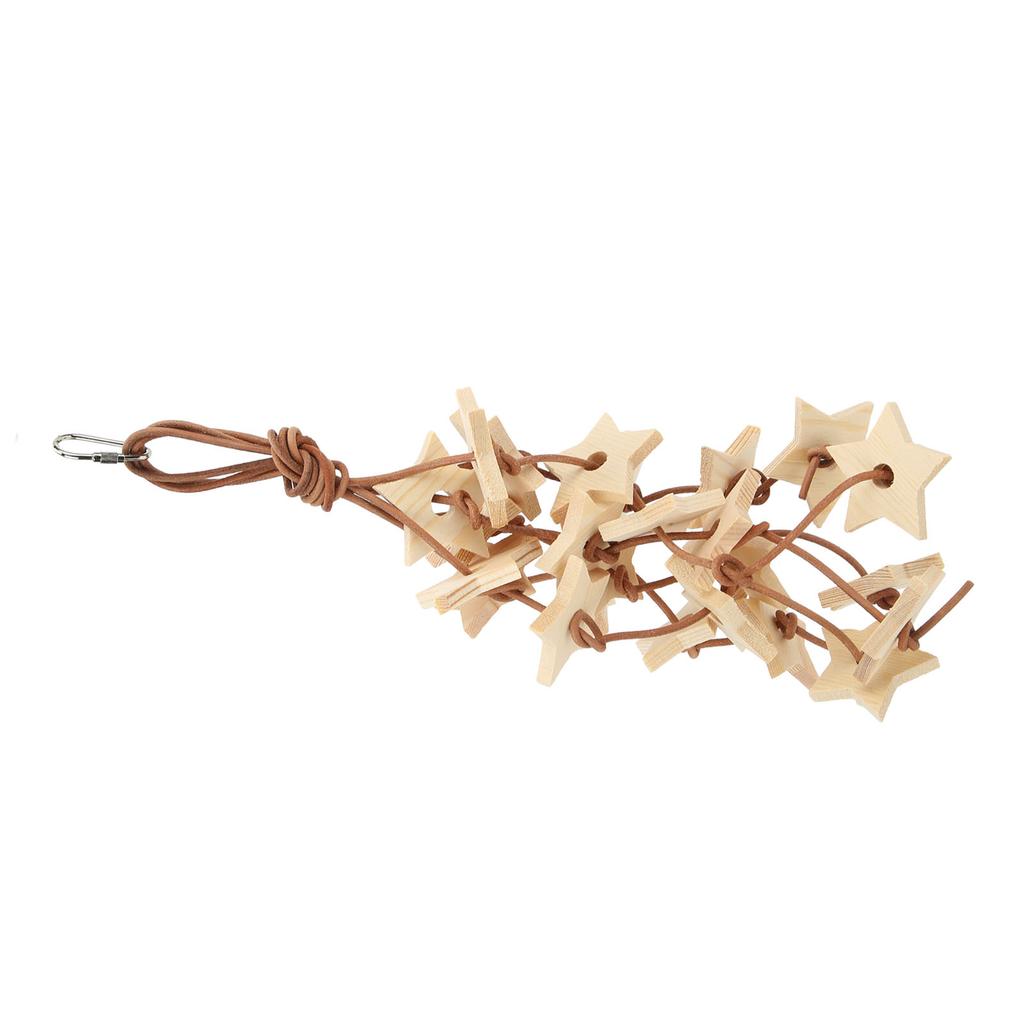 Bird Wood Star Toy Bite Resistant   Wood Star Chewing Toy for Budgies Parakeet Cockatiel Lovebird