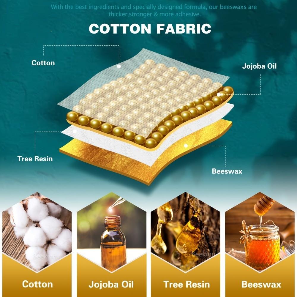 9pcs Washable Beeswax Food Wrap Fresh-Keeping Reusable Food Cover  for Fruit Vegetable