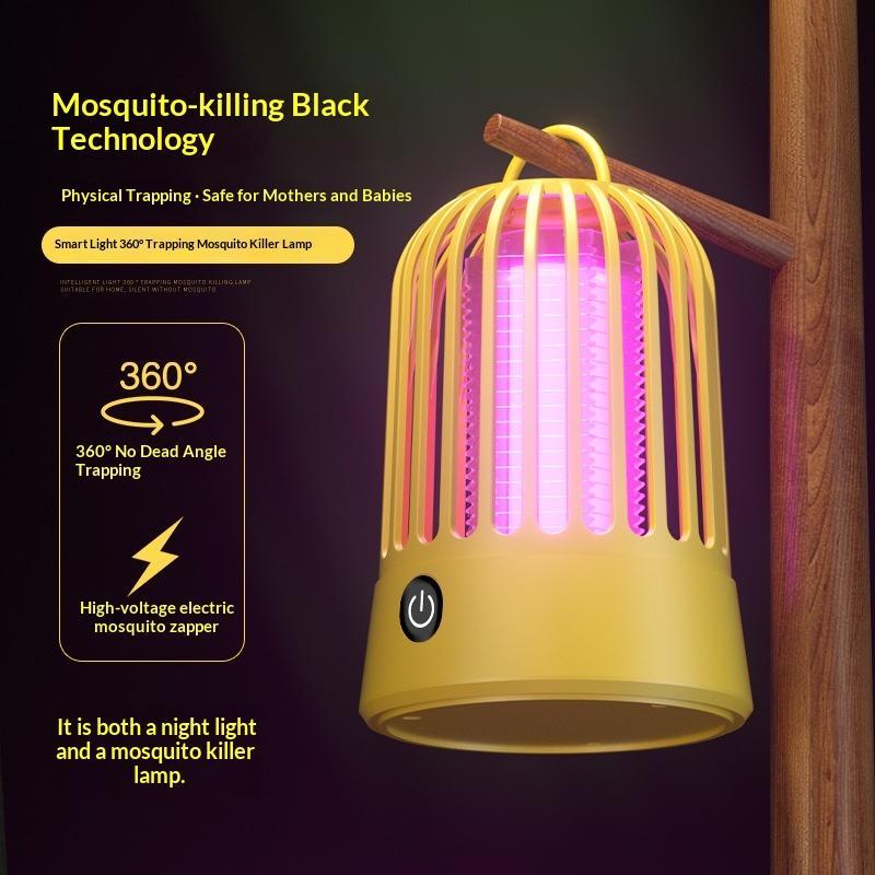 Electric Portable Mosquito Zapper With 360 Degree Uv Attraction Perfect For Home Bedroom Camping Use