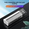 Four-in-one Aluminum Alloy Lighter Card Reader Multifunctional SD/TF/MS Mobile Phone Camera Memory Card Factory External