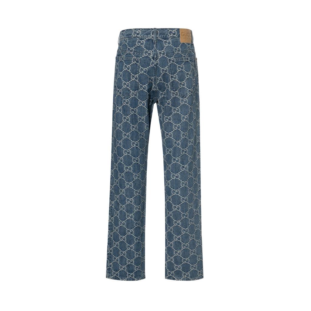 Gucci GG-jacquard Mid-rise Straight-leg Jeans 623953-XDCXD-4632