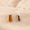 Citrine Gemstone 925 Sterling Silver Jewelry Handmade Earrings 1.26" For Women EE-138-2