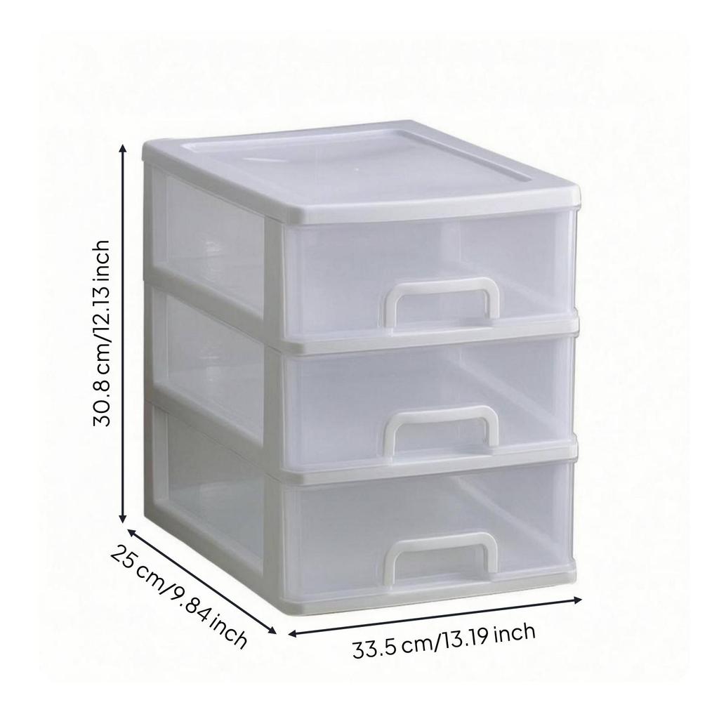 Desktop Drawer Organizer Translucent Fronts Office Supply