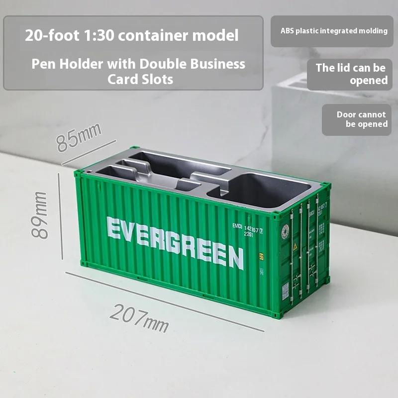 2025 Mini Pencil Holder Shipping Cargo Shape Container Desk Top Pen Holder Storage Box for Office Gifts Custom Folders