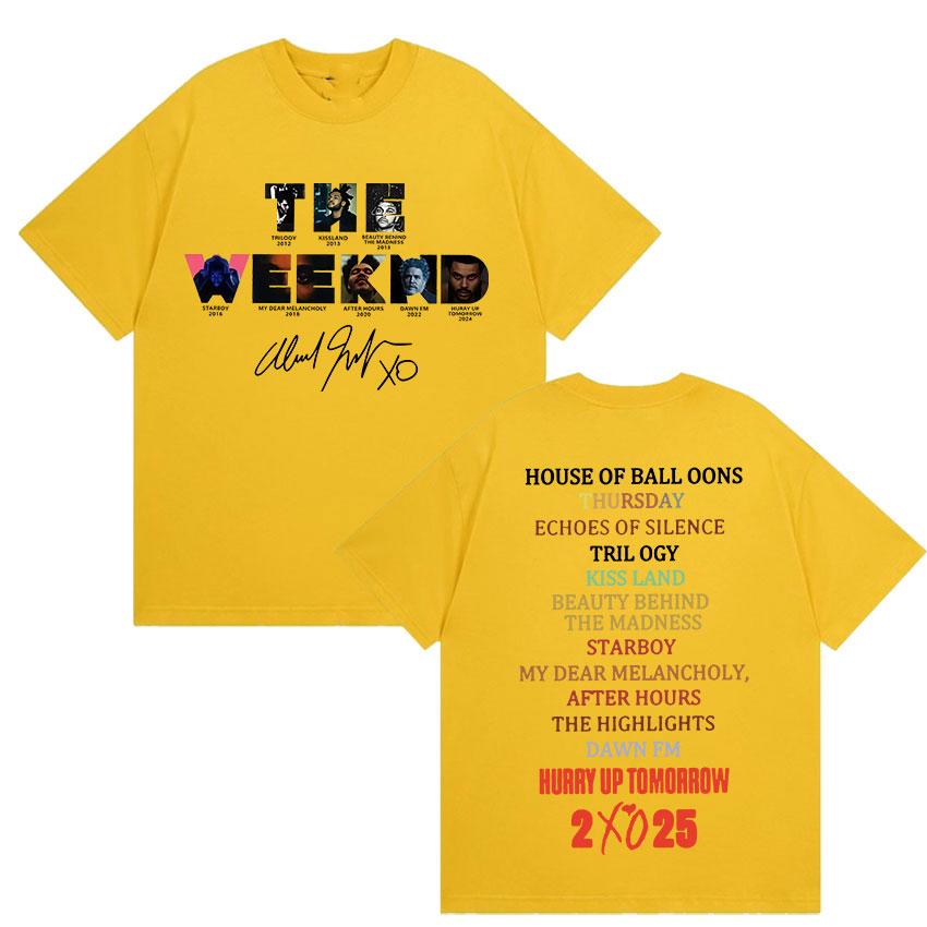 

2026 New Limited The Weeknd Hurry Up Tomorrow Album Merch TShirt Unisexs Women Hip Hop Cotton Short Sleeve T Shirt Streetwear 4XL