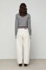CURRENT Collared V-Neck Knit Long Sleeve [Charcoal]