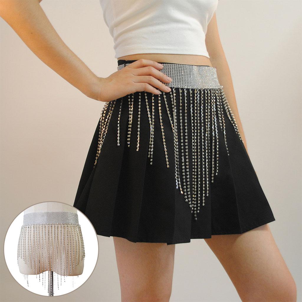 Shiny Luxury Bling Tassel Body Chains Jewelry Clothing Accessories Waistband Waistbelt Fringe Straps