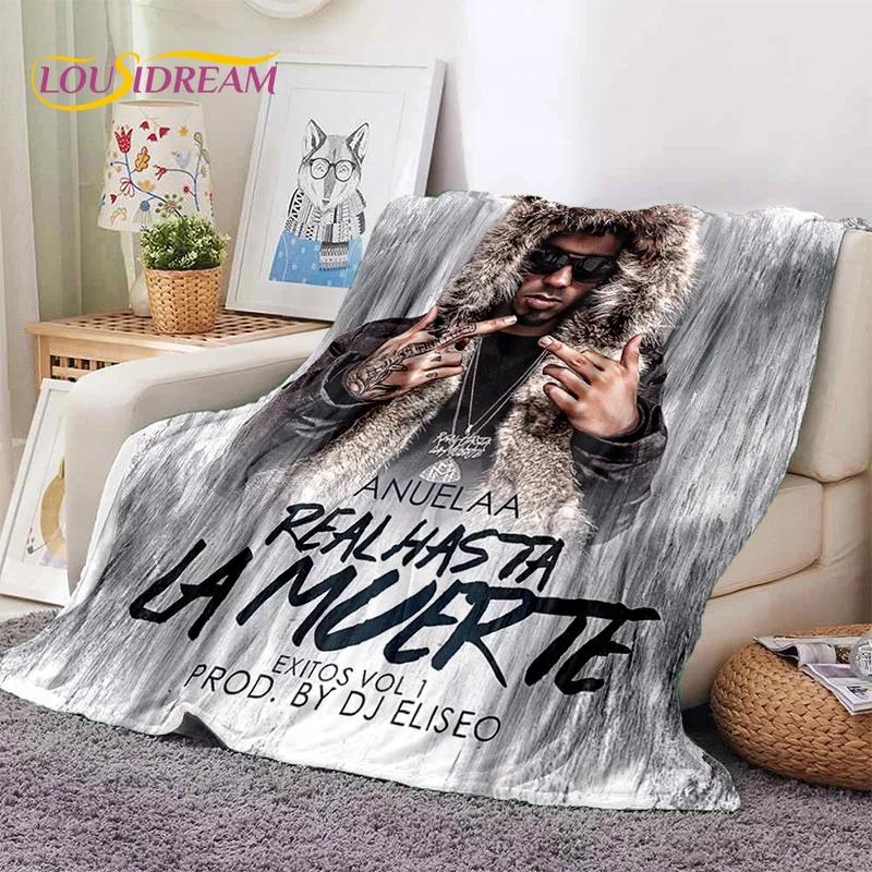 Free Anuel AA Rapper Hip Hop Singer Soft Flannel Blanket for Beds Bedroom Sofa Picnic,Throw Blanket for Outdoor Leisure Nap Gift