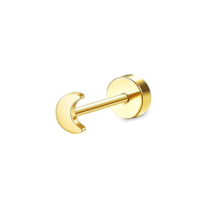 Bobisty Surgical Steel Flat Back Earrings for Women Helix Stud Hoop Earrings Cartilage Earrings Tragus Helix Piercing Jewelry