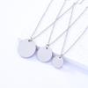 Stainless Steel Round Pendant Necklace - Blank, Engraveable, Ideal for Gifts