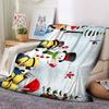 1Pc Minions Christmas Celebration Blanket Soft Throw Blanket For Home Bedroom Bed Sofa Travel Office Solid Christmas Blanket