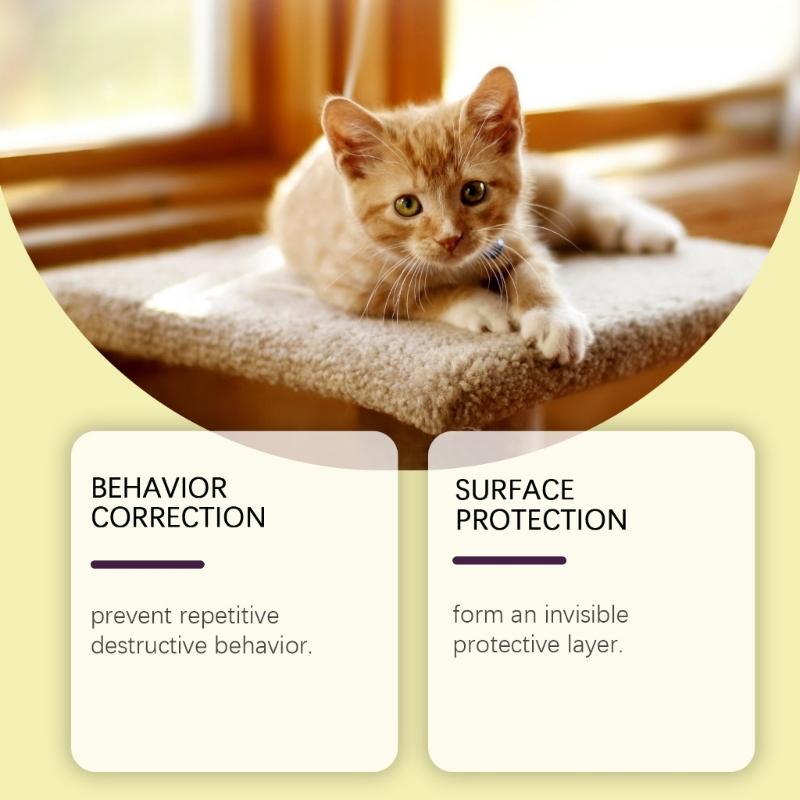 Katzenabwehrmittel für Innen und Außen, Effektive Kratzstopper für Katzen Trainingshilfe für Möbel Sofas Katzenabwehr Sprays