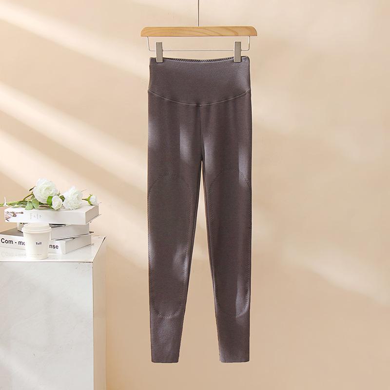 Women's Velvet-Lined High Waist Thermal Leggings - Warm, Thick, Knee Pad Protection for Cold Weather