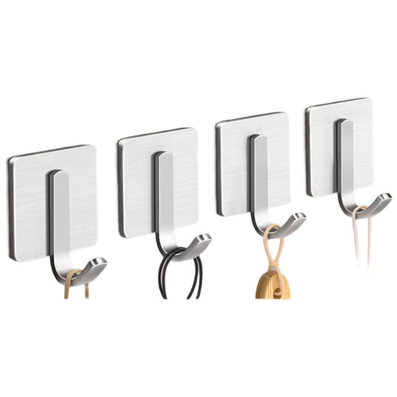 Heavy-Duty No-Drill Adhesive Hooks, 10-Pack