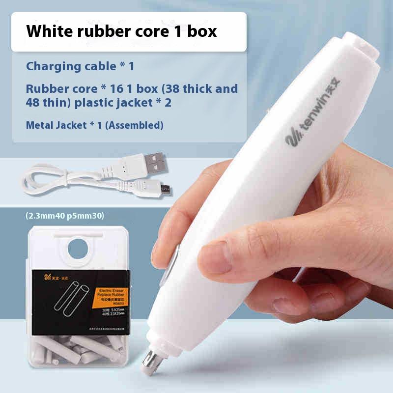 Tenwin Electric Eraser Set With Refill Sketch Electric Highlight Eraser Charging Powered Mechanical Rubber School Stationery