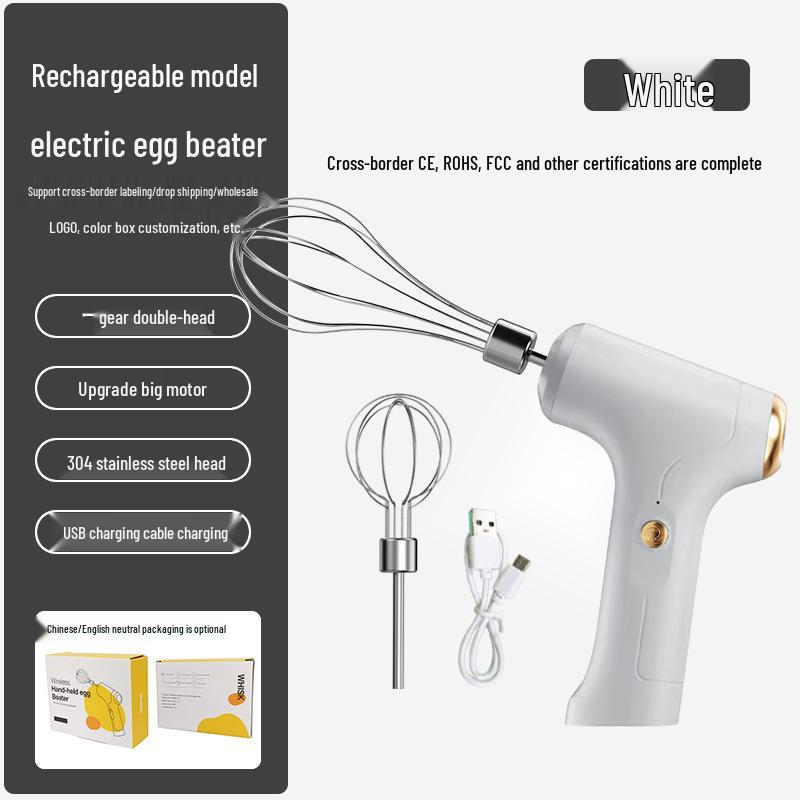 Cordless Automatic Electric Egg Beater & Handheld Whisk for Baking