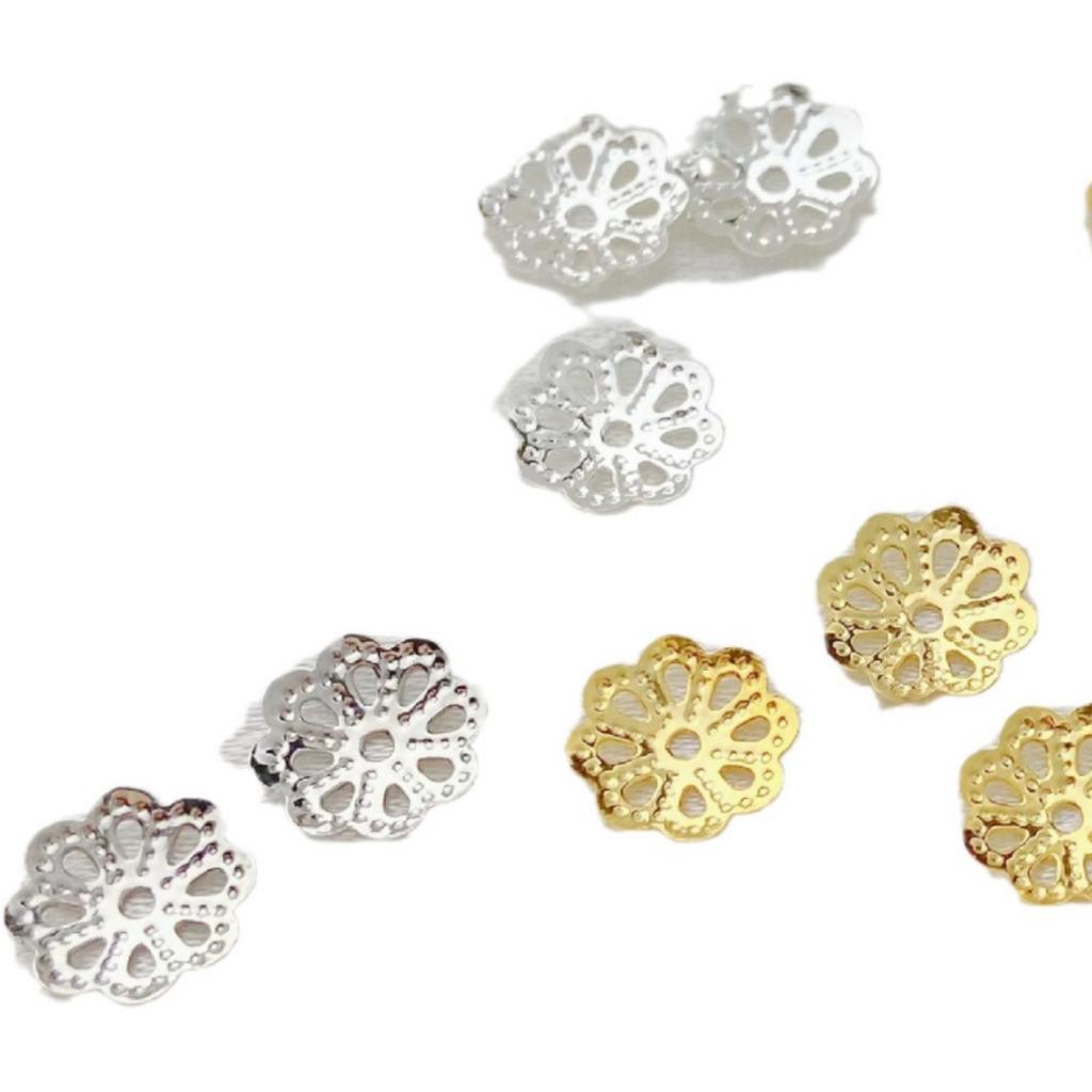 18k Gold-Filled Hollow Flower Cup Bracelet & Jewelry Spacer Beads