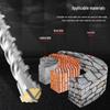 Four-Flute Extended Rotary Hammer Drill Bit for Concrete and Cement with Square Shank