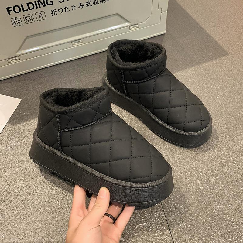 

Winter cotton boots women s 2025 new retro casual versatile short boots warm foreign thick-soled velvet snow boots 40