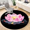 1pc Lotus Flower Chair Carpet for Office, Round Non Slip Durable Large Size Office Carpet, Suitable for Office