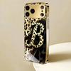 Unique Leopard Print Gold Luxurious High-end Phone Case Electroplated Glass PhoneCase for iPhone 17 16 15 14 13 12 11pm Pro Plus