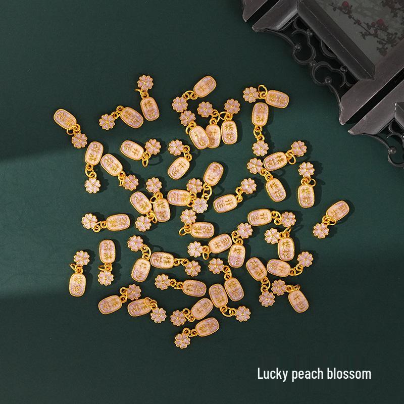 Year of the Horse Sand Gold Non-Fading Drip Oil Beaded DIY Bracelet and Jewelry Accessories.