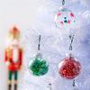 24PCS Clear Plastic Fillable Christmas Balls 8cm DIY Xmas Tree Ornament Decoration Arts Crafts