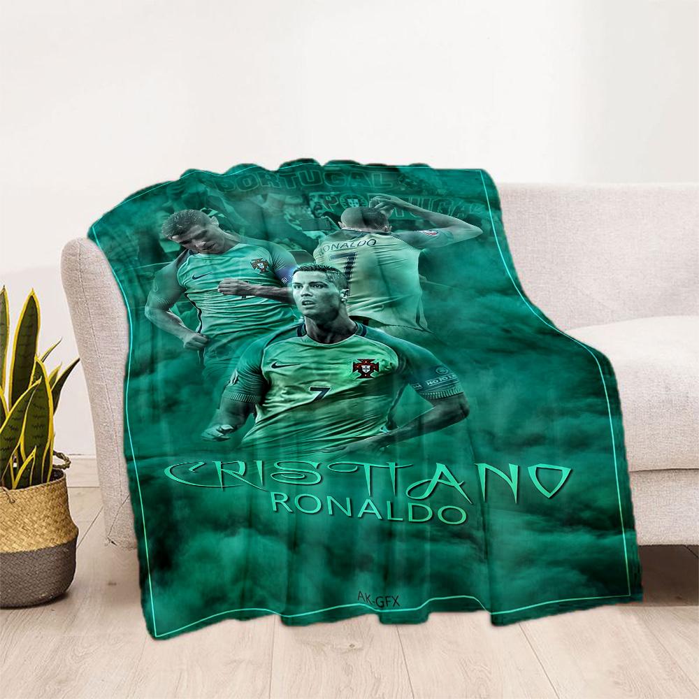 Football Players Action Blanket Warmthful Decor Suitable for Picnics Chair Couch for All Occasions Stylish Decor