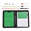 Football Coach Tactical Board with Magnetic Pieces Zippered Soccer Strategy Board Dry Erase Tactical Folder for Training Referee