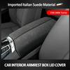 For BMW 7 Series 2009 2010 2011 2012 2013 2014 2015 Car Armrest Lid Box Cover Alcantara Suede Protective Pad Panel Accessories