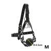 Bdsm Bondage Harness Strap Head Belts with Silicone Hollow Mouth Gag Ball and Nose Hook for Fetish Slave Role Play Sex Toys