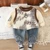 Kids Casual Long-Sleeve Set, Comfortable Daily Wear Outfits