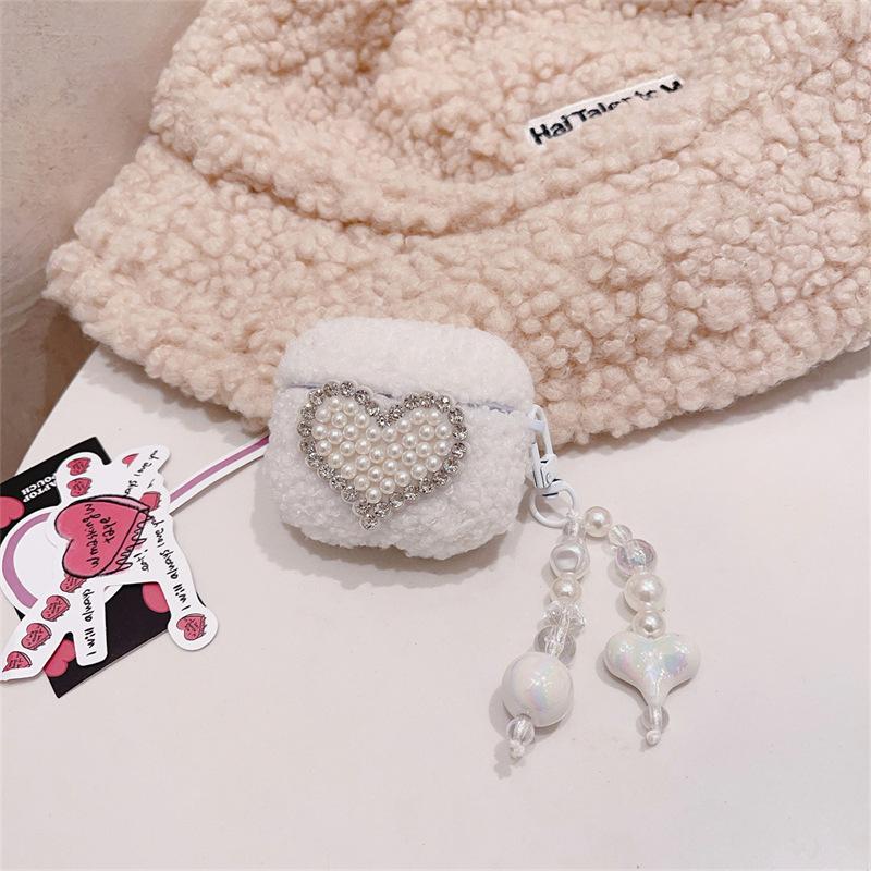 Plush Love Earphone Cover Airpods4 Is Suitable for Apple Pro2 3rd Generation Bluetooth Protection Silicone Case for Autumn and Winter Women