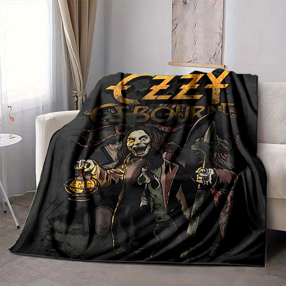1pc Ozzy Osbourne Blanket Soft All Season Throw with Vibrant Design, Perfect for Home, Travel, and Gifts, Ideal for Naps and Camping