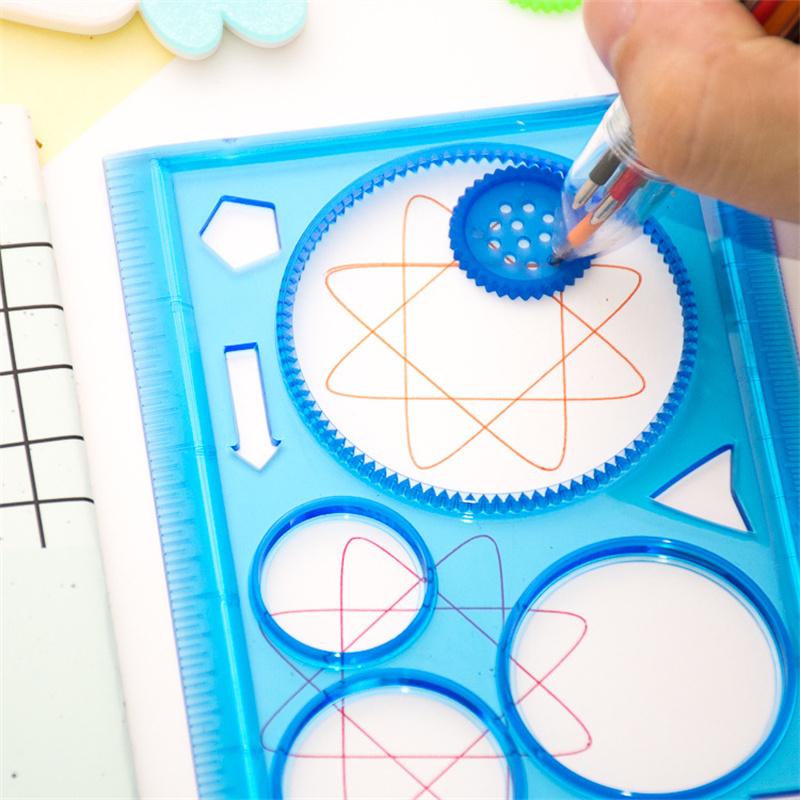 1 Set Geometry Spirograph Drawing Stencils Painting Template Art Crafts Creative Kids Educational Toy Variety of Flowers Ruler