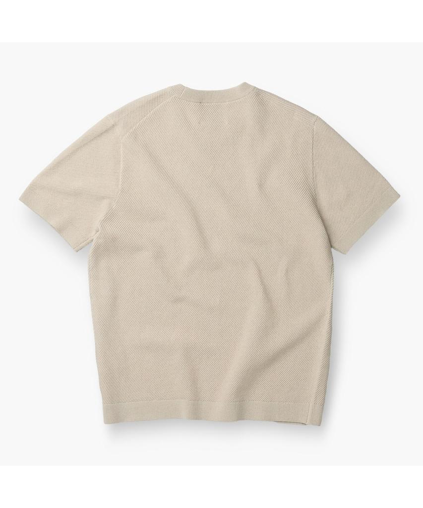 Henlikoteun Solid Round Short Sleeve Knit Ahwam26611Bex