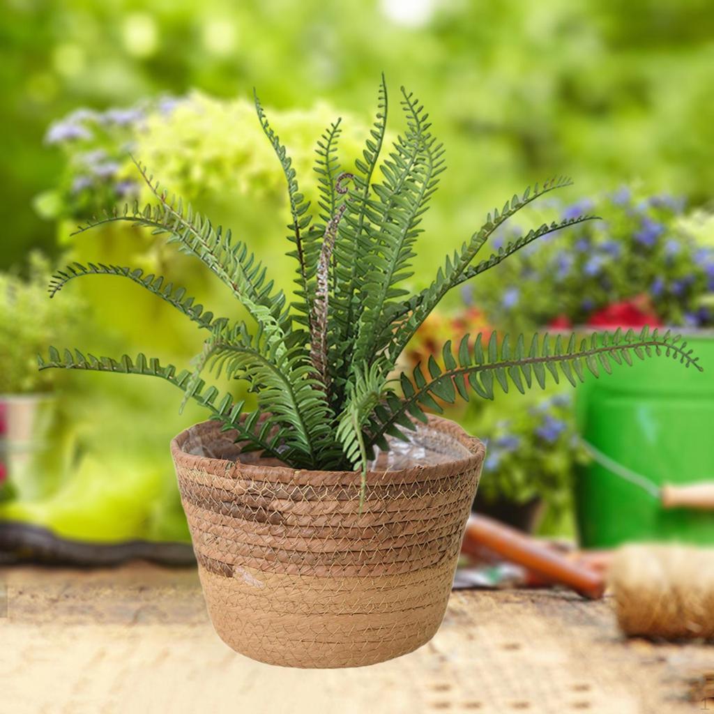 Woven Plant Basket Decorative Storage Home Decoration Container Flower Pot for Patio